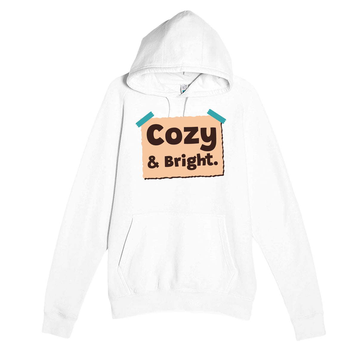 Cozy & Bright — cute white unisex hoodie