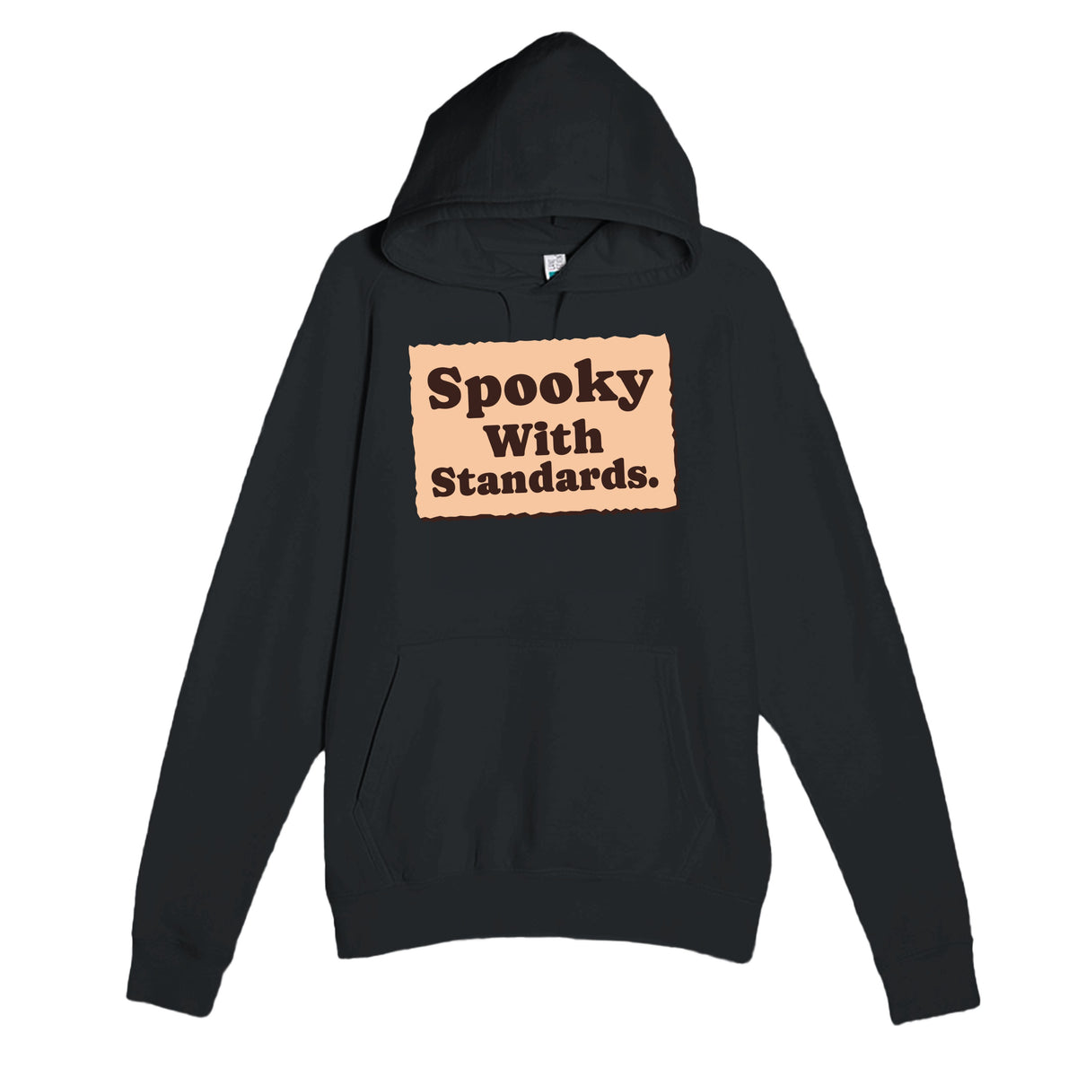 Spooky With Standards — funny black unisex hoodie