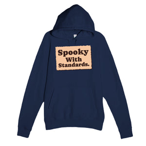 Spooky With Standards — funny navy unisex hoodie