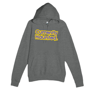 Currently Haunted — funny graphite heather unisex hoodie