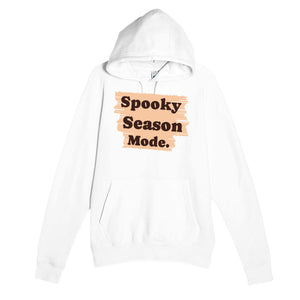 Spooky Season Mode — cute white unisex hoodie