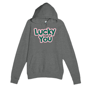 Lucky You — cute graphite heather unisex hoodie