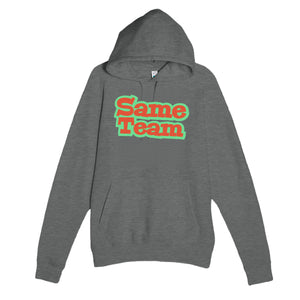 Same Team — heartfelt graphite heather unisex hoodie