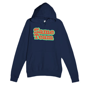 Same Team — heartfelt navy unisex hoodie