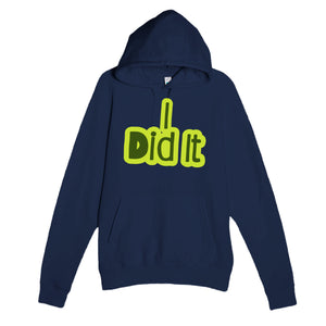 I Did It — heartfelt navy unisex hoodie