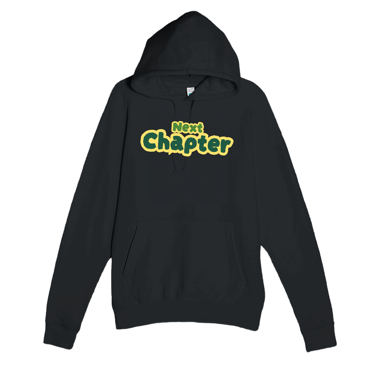 Next Chapter — heartfelt black unisex hoodie