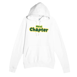 Next Chapter — heartfelt white unisex hoodie