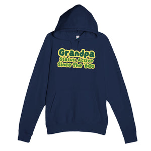Grandpa Status: Active Since The '60s — cute navy unisex hoodie