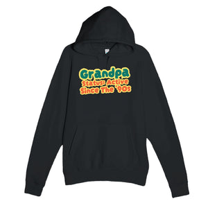 Grandpa Status: Active Since The '90s — cute black unisex hoodie