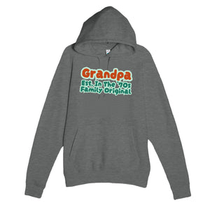 Grandpa • Est. In The '70s • Family Original — cute graphite heather unisex hoodie