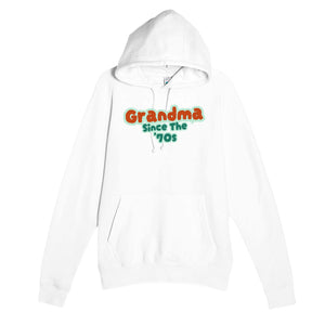 Grandma / Since The '70s — cute white unisex hoodie