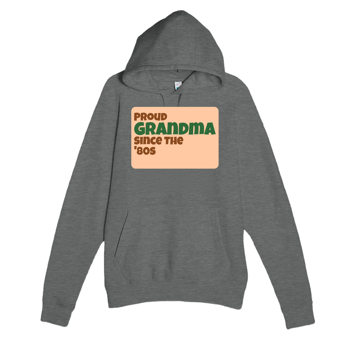 Proud Grandma • Since The '80s — cute graphite heather unisex hoodie