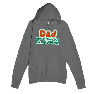 Dad • Est. In The '70s • Family First — cute graphite heather unisex hoodie