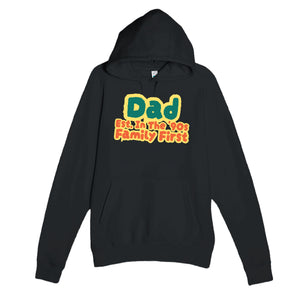 Dad • Est. In The '90s • Family First — cute black unisex hoodie