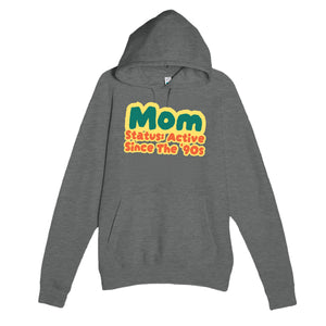 Mom Status: Active Since The '90s — cute graphite heather unisex hoodie