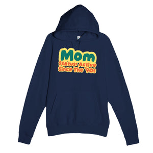 Mom Status: Active Since The '90s — cute navy unisex hoodie