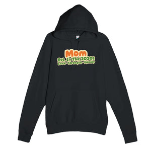 Mom • Est. In The 2020s • Love • Strength • Family — cute black unisex hoodie