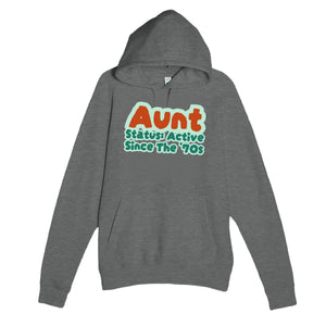 Aunt Status: Active Since The '70s — cute graphite heather unisex hoodie