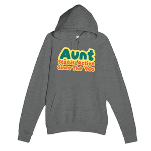 Aunt Status: Active Since The '90s — cute graphite heather unisex hoodie