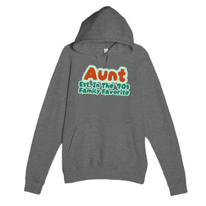 Aunt • Est. In The '70s • Family Favorite — cute graphite heather unisex hoodie