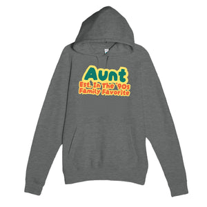 Aunt • Est. In The '90s • Family Favorite — cute graphite heather unisex hoodie