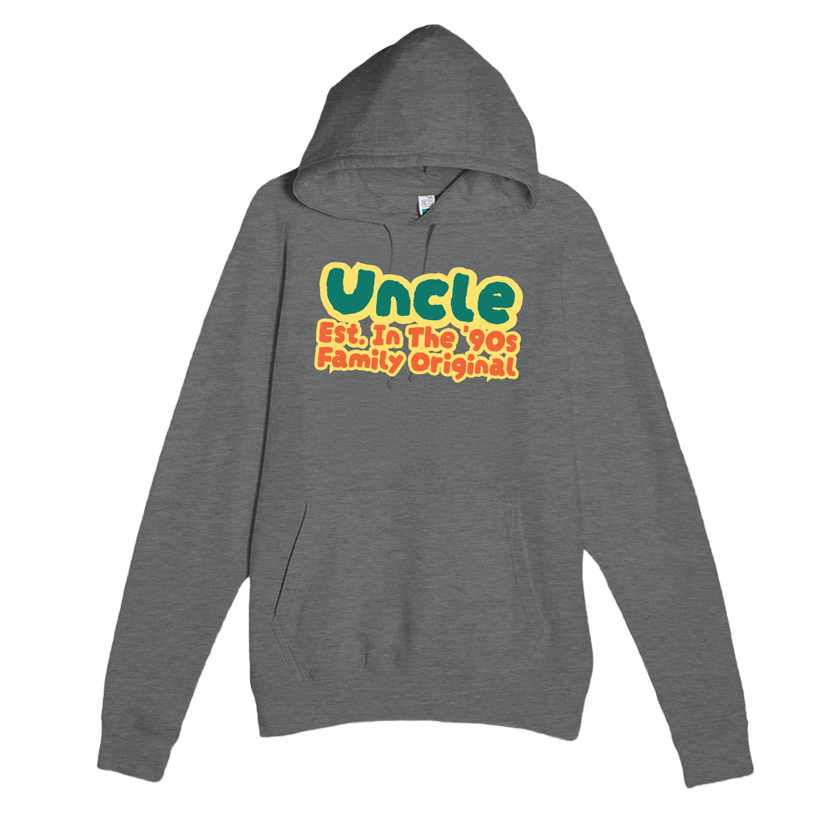 Uncle • Est. In The '90s • Family Original — cute graphite heather unisex hoodie