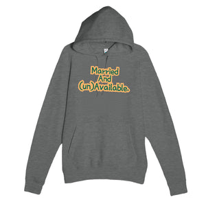 Married And (un)Available — funny graphite heather unisex hoodie