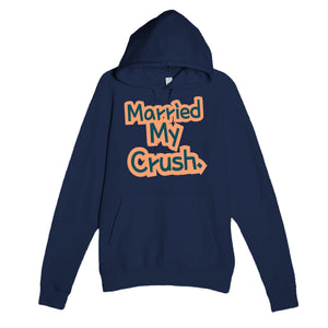 Married My Crush — cute navy unisex hoodie