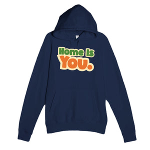 Home Is You — cute navy unisex hoodie