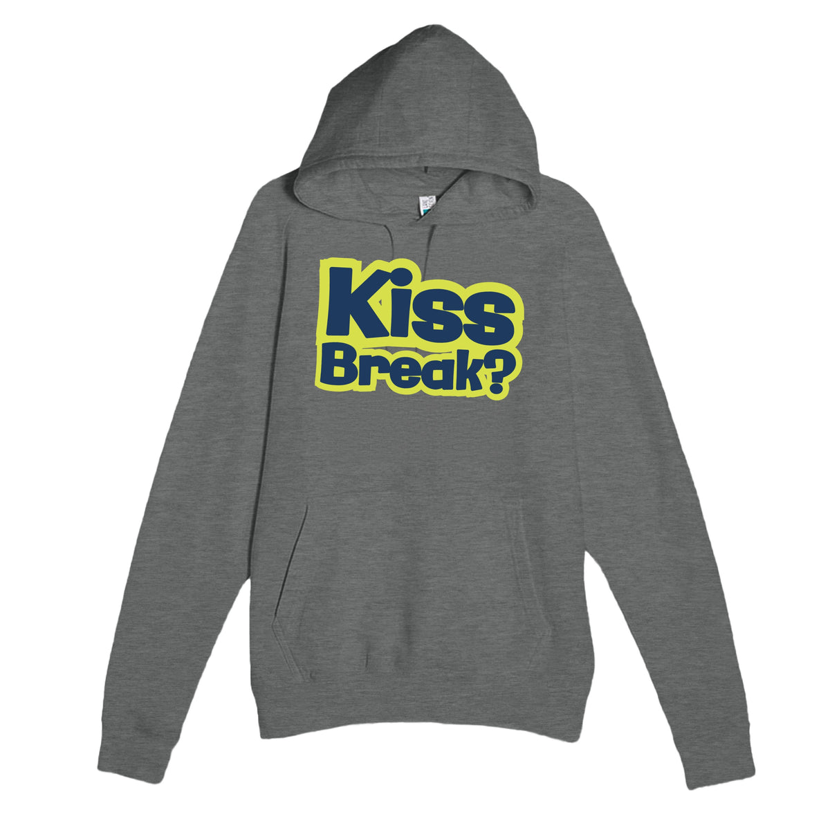 Kiss Break? — funny graphite heather unisex hoodie