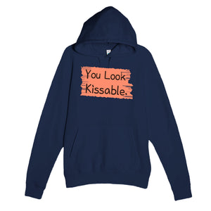 You Look Kissable — funny navy unisex hoodie