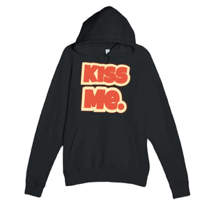 Kiss Me — cute black unisex hoodie