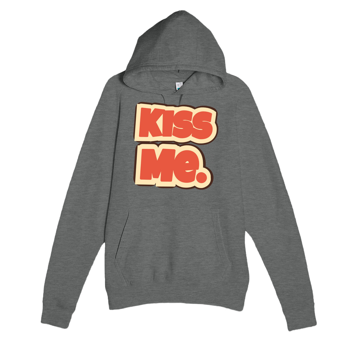 Kiss Me — cute graphite heather unisex hoodie
