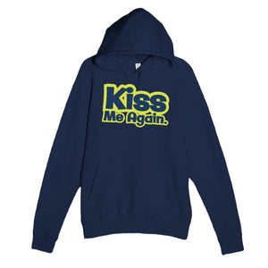 Kiss Me Again — cute navy unisex hoodie