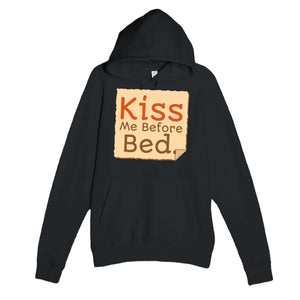 Kiss Me Before Bed — cute black unisex hoodie