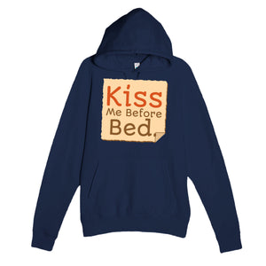 Kiss Me Before Bed — cute navy unisex hoodie