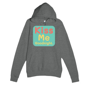 Kiss Me Goodnight — cute graphite heather unisex hoodie