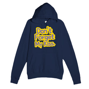 Don’t Forget My Kiss — cute navy unisex hoodie