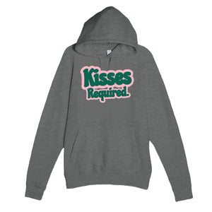 Kisses Required — cute graphite heather unisex hoodie