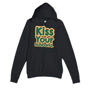 Kiss Your Husband — cute black unisex hoodie