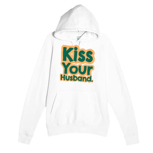 Kiss Your Husband — cute white unisex hoodie