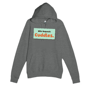 Wife Request: Cuddles — cute graphite heather unisex hoodie