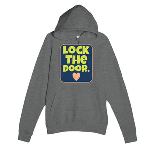 Lock The Door. ♥ — funny graphite heather unisex hoodie
