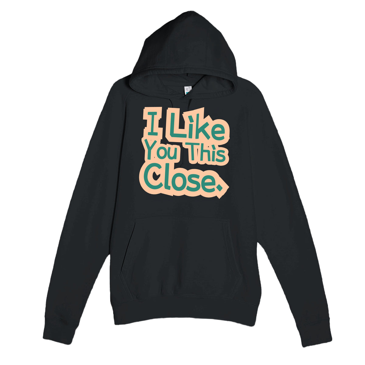 I Like You This Close — funny black unisex hoodie