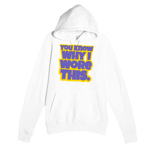 You Know Why I Wore This — funny white unisex hoodie