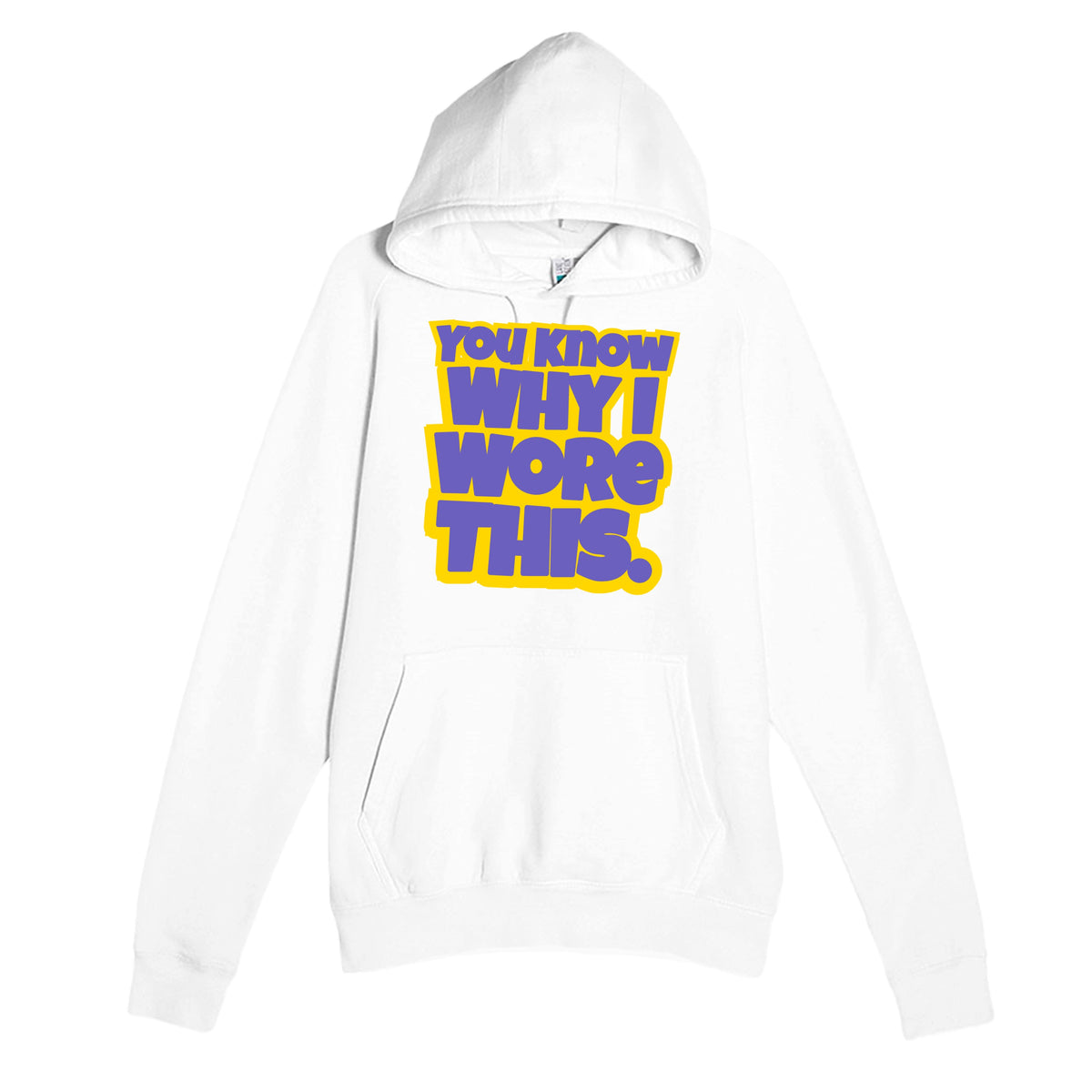 You Know Why I Wore This — funny white unisex hoodie