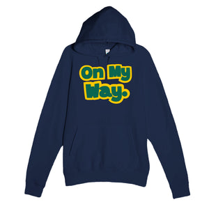 On My Way — cute navy unisex hoodie