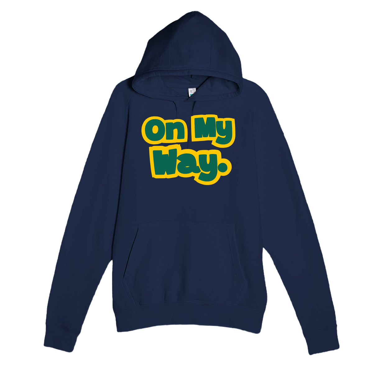 On My Way — cute navy unisex hoodie