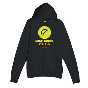 Sagittarius Season — cute black unisex hoodie