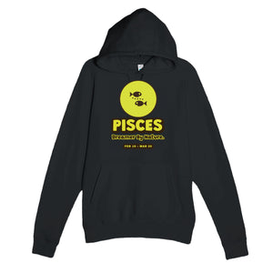 Pisces. Born In The Deep End — cute black unisex hoodie